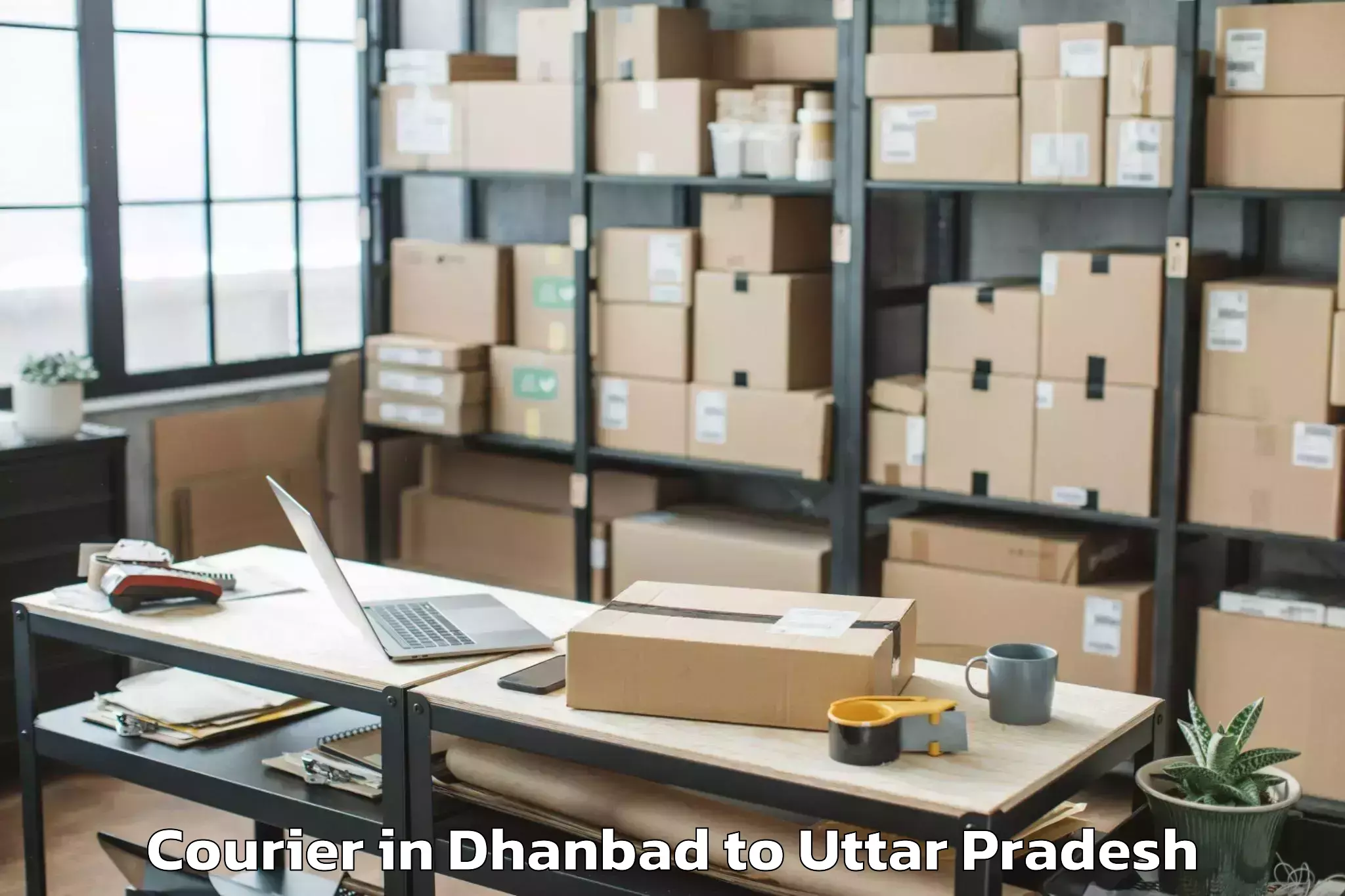 Reliable Dhanbad to Bharwari Courier